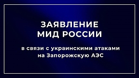Заявление МИД России в связи с украинскими атаками на Запорожскую АЭС