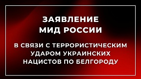 Заявление МИД России в связи с террористическим ударом украинских нацистов по Белгороду